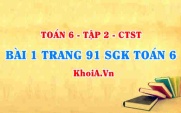 Bài 1 trang 91 SGK Toán 6 Tập 2 Chân trời sáng tạo